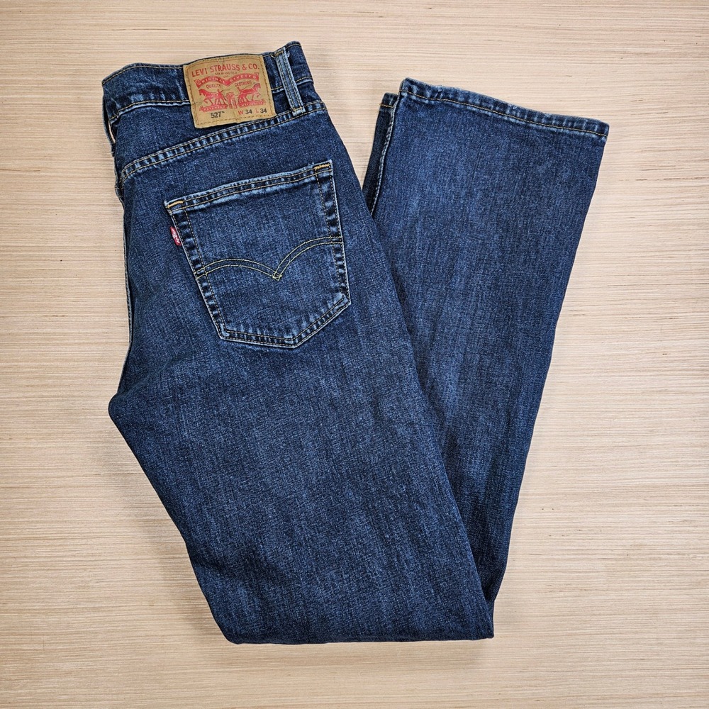 Levi's Jeans Men 34x34 Blue 527 Slim Bootcut Denim Casual